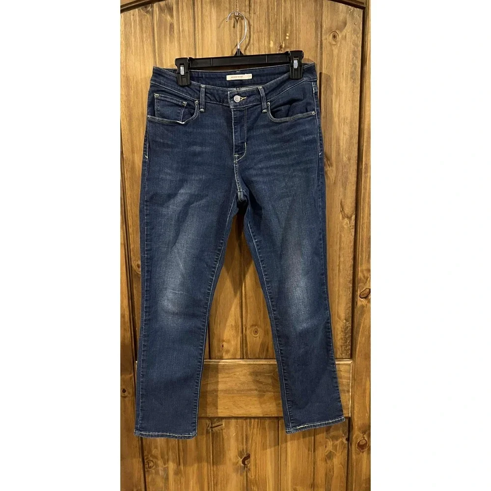 Levi's Skinny‎ Leg Jeans Womens 12 Blue Denim Stretch Preppy Work Wear Pockets